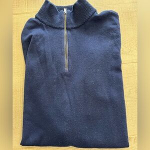 Ralph Lauren Polo Men's Navy Sweater with quarter-Zip